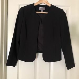 3/4 sleeve blazer in black
